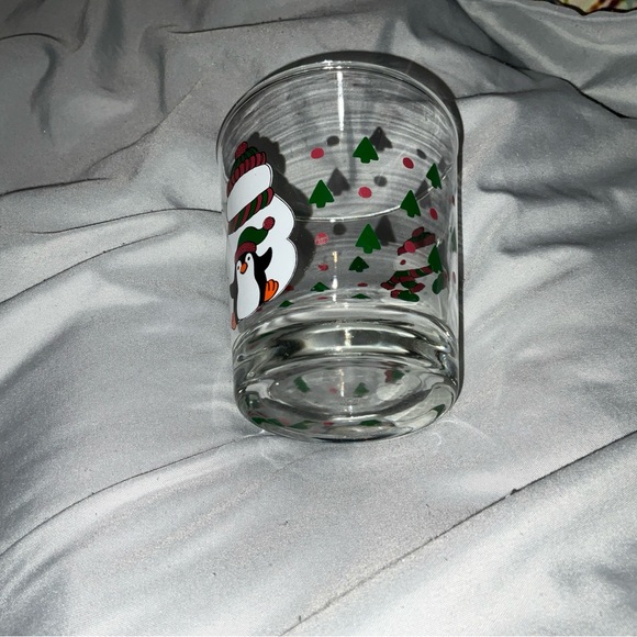Anchor Hocking Christmas Snowman Front Back Backside Holiday 12oz Cup 1990 New - Picture 13 of 15